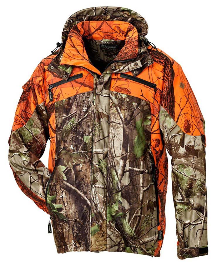 Camouflage Hunting Jacket - กางเกงและแจ็คเก็ตผู้ชายแบบกำหนดเอง ผ้าฟลีซเนื้อหนา สีส้ม กันน้ำ ลายพรางสำหรับล่าสัตว์ พร้อมระบบทำความร้อนแบบพองลม