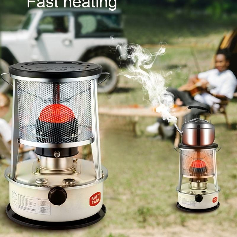 Outdoor Hunting Heater - 6L แบบพกพาเตาน้ํามันก๊าดเครื่องทําความร้อนพื้นที่กลางแจ้งอุ่นสําหรับโรงรถ Camping เต็นท์ตกปลาล่าสัตว์ทําอาหารและเครื่องทําความร้อน