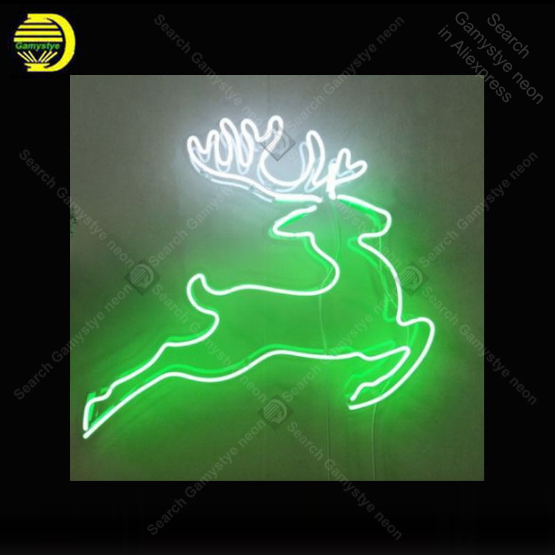 Hunting Outdoor Shop - ป้ายนีออนสําหรับกวางวิ่ง Shop จอแสดงผล Hunt Decoracion Express