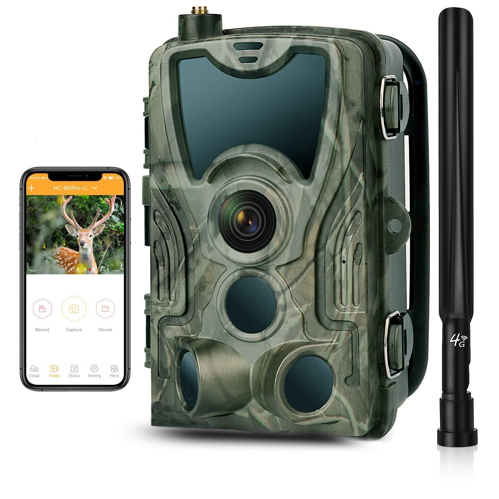 Outdoor Hunting Pictures - กล้องถ่ายภาพล่าสัตว์กลางแจ้ง HC-801Pro คุณภาพภาพระดับ 4K รองรับ 4G