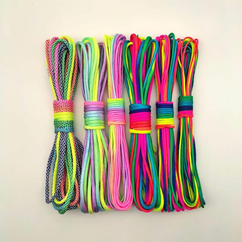 Paracord Survival Bracelet - เชือกพาราคอร์ดสีรุ้งขนาด 2 มม./3 มม./4 มม. แบบ