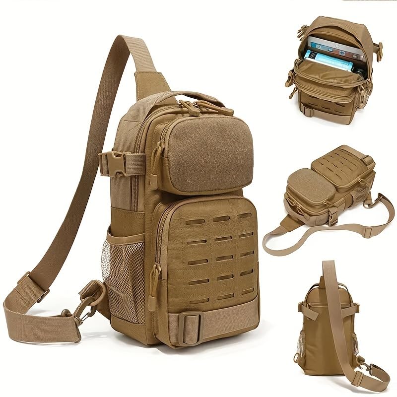 Outdoor Hunting Packs - กระเป๋ากระเป๋าสะพายสำหรับผู้ชาย, กระเป๋าเป้สะพายหลังสำหรับกีฬากลางแจ้งกระเป๋าเดินทางกันน้ำกระเป๋าคาดหน้าอกทึบสำหรับการเดินทางเดินป่า
