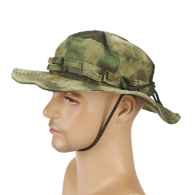 Hunting Outdoor Hats - หมวกบูนี่ลายพราง FG atacs สำหรับกิจกรรมกลางแจ้ง เดินป่า ตกปลา