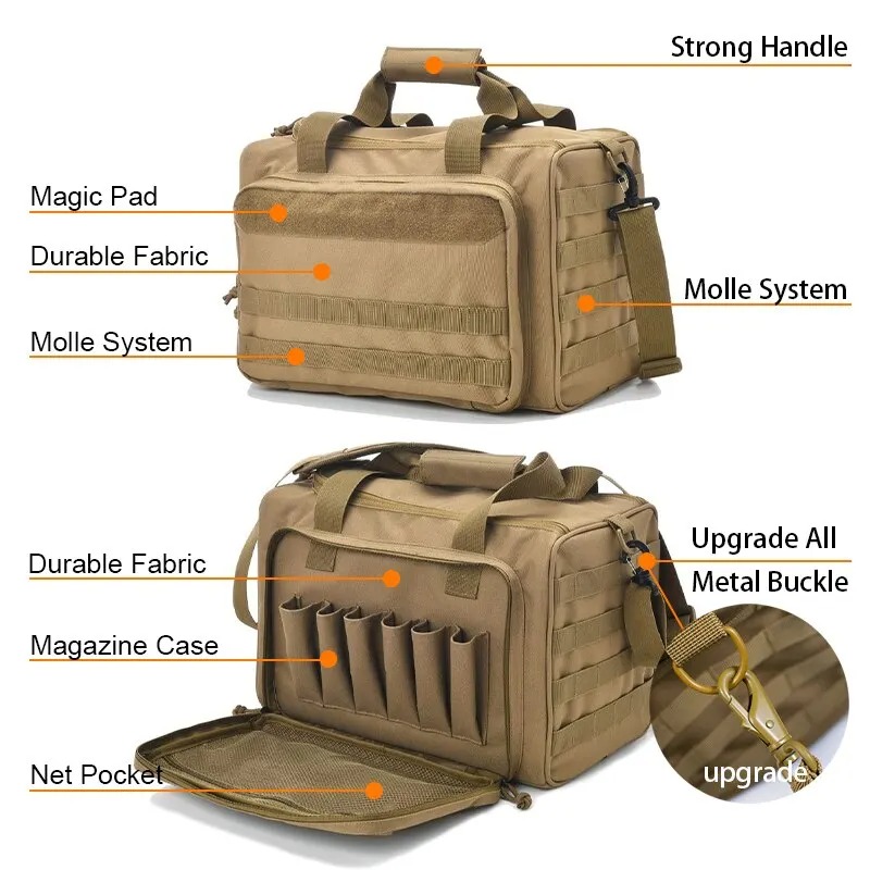 Outdoor Hunting Packs - กระเป๋าเก็บปืนพร้อมระบบ MOLLE กระเป๋าสะพายไหล่ทนทานสําหรับอุปกรณ์และอุปกรณ์เสริมกลางแจ้ง