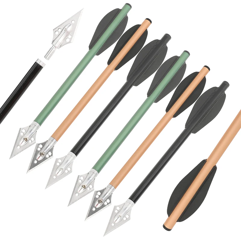 6ชิ้นลูกศรอะลูมิเนียม6.3นิ้วหั - Crossbow Bolt Broadhead บทวิจารณ์และราคา