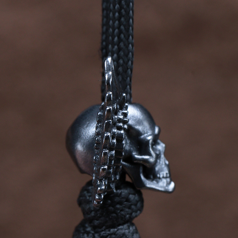 Winged Skull ทองเหลืองมีดลูกปั - Paracord Survival Bracelet บทวิจารณ์และราคา