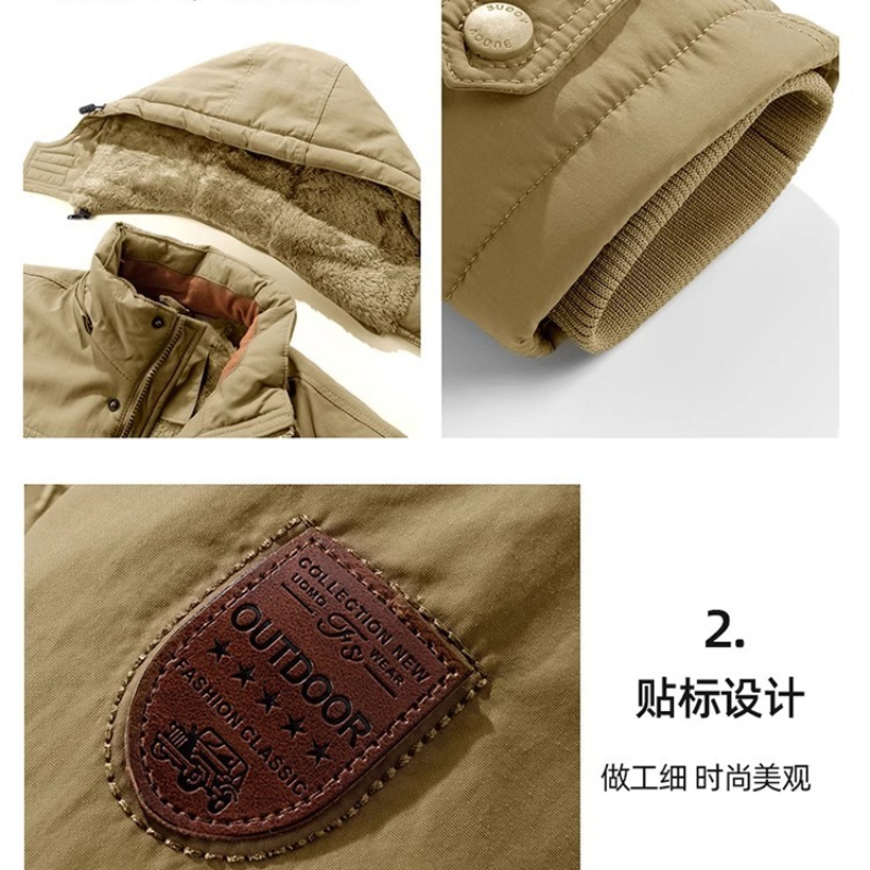 เสื้อแจ็คเก็ตบุหนาขนาดใหญ่สำหร - Outdoor Hunting Coat บทวิจารณ์และราคา
