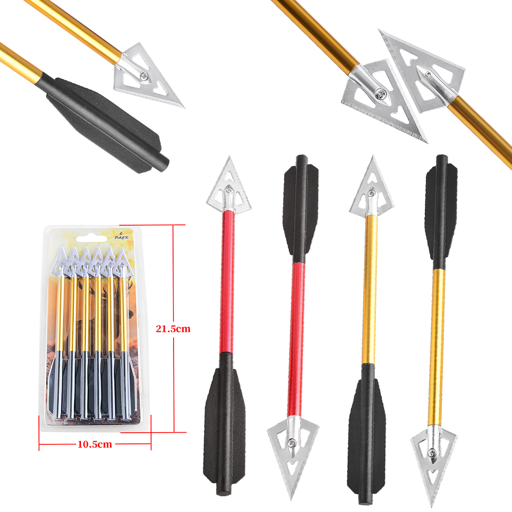 ลูกศรอลูมิเนียมแบบสั้น 6/12 ชิ - Crossbow Bolt Broadhead บทวิจารณ์และราคา