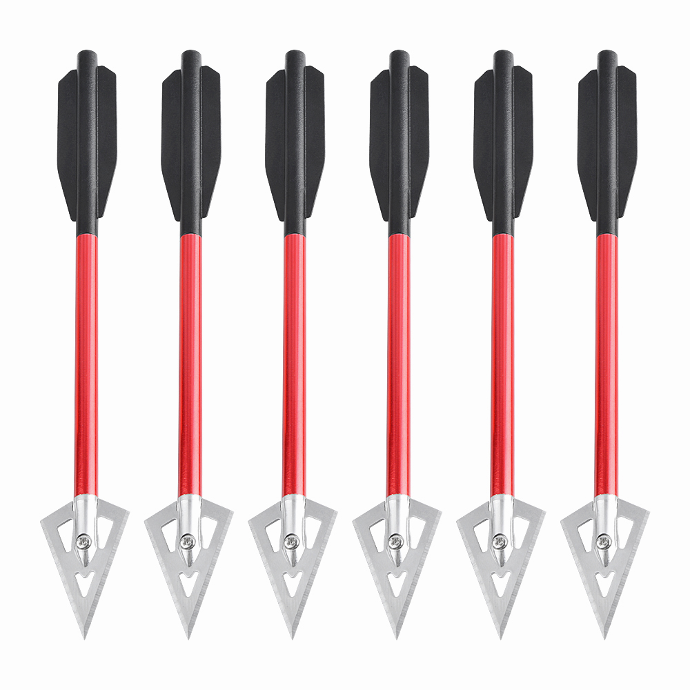 ลูกศรอลูมิเนียมแบบสั้น 6/12 ชิ - Crossbow Bolt Broadhead บทวิจารณ์และราคา