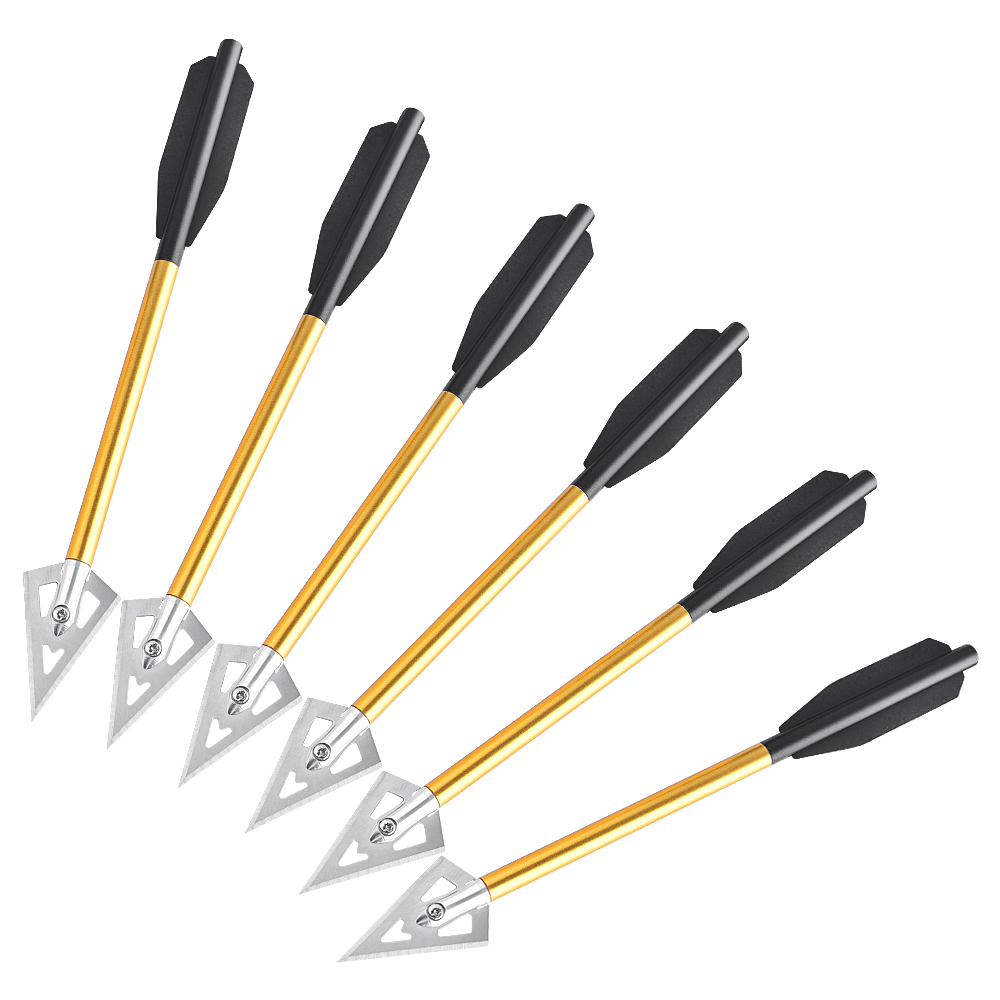 ลูกศรอลูมิเนียมแบบสั้น 6/12 ชิ - Crossbow Bolt Broadhead บทวิจารณ์และราคา
