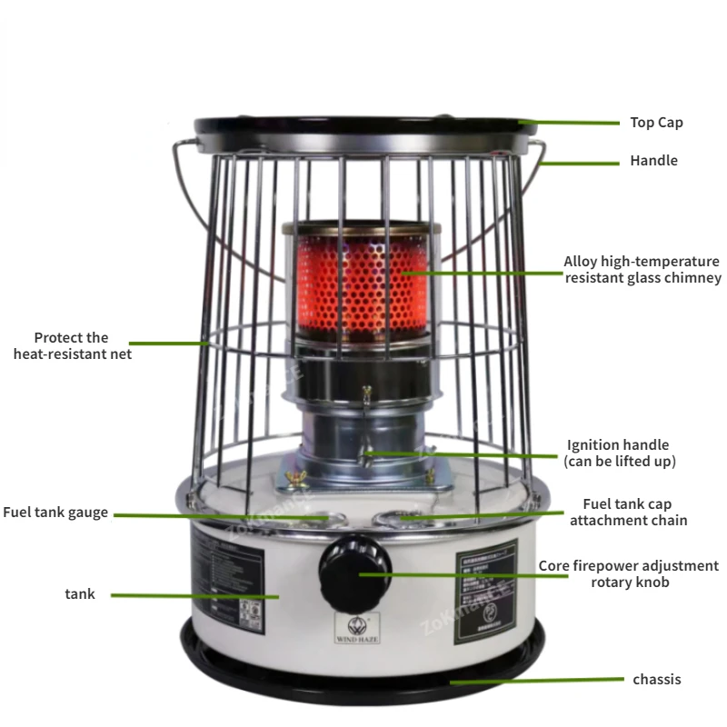 6L แบบพกพาเตาน้ํามันก๊าดเครื่อ - Outdoor Hunting Heater บทวิจารณ์และราคา