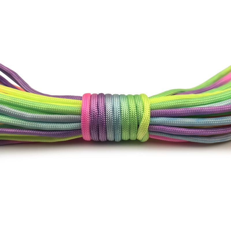 เชือกพาราคอร์ดสีรุ้งขนาด 2 มม. - Paracord Survival Bracelet บทวิจารณ์และราคา