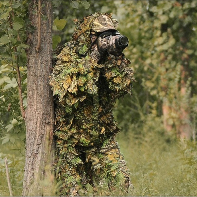 ชุด Ghillie กลางแจ้งสำหรับผู้ช - Camouflage Hunting Jacket บทวิจารณ์และราคา