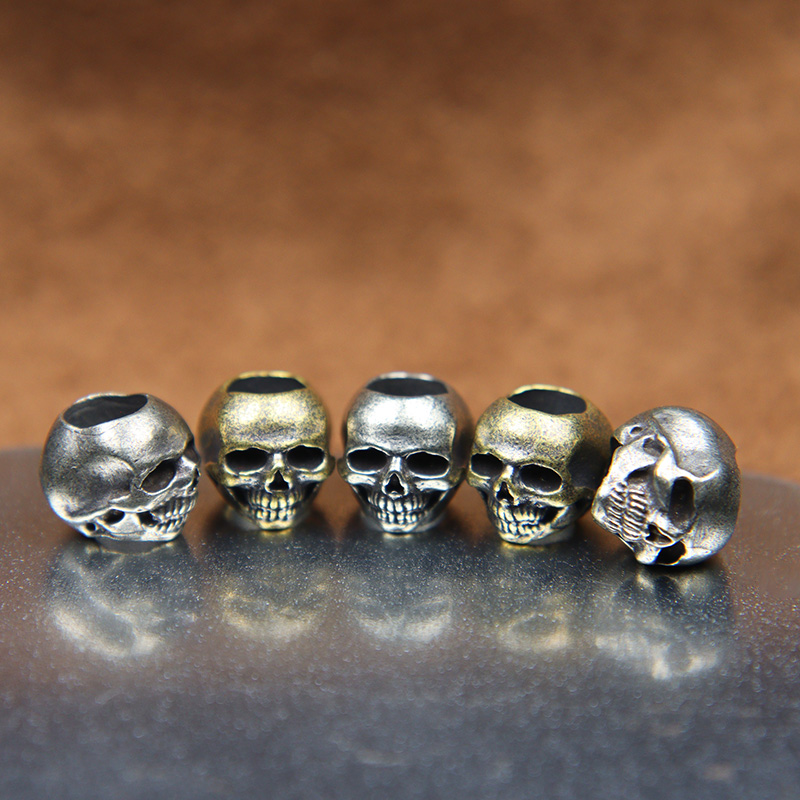 Mini Skull หัวทองเหลืองมีดลูกป - Paracord Survival Bracelet บทวิจารณ์และราคา