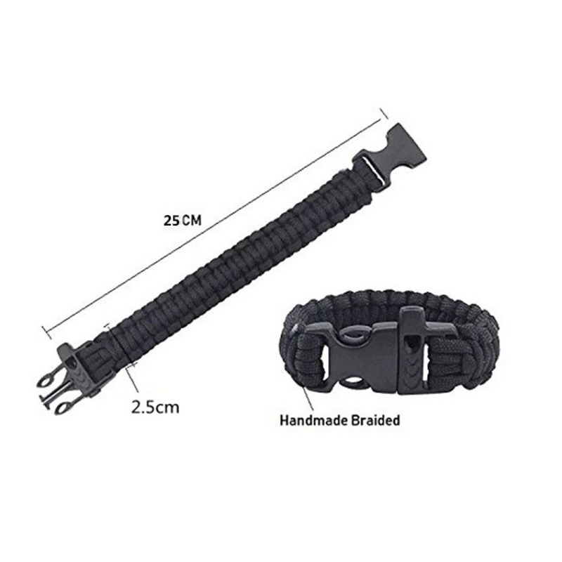 สร้อยข้อมือพาราคอร์ดแบบหวีด, ก - Paracord Survival Bracelet บทวิจารณ์และราคา