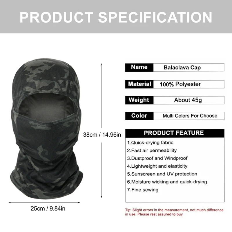 หมวกบาลาคลาวาลายพราง หน้ากากปิ - Hunting Outdoor Hats บทวิจารณ์และราคา