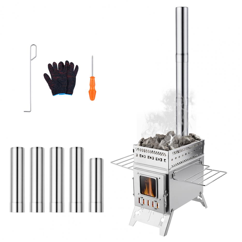 เตาไม้พับได้แบบพกพา 2 in 1 สำห - Outdoor Hunting Heater บทวิจารณ์และราคา